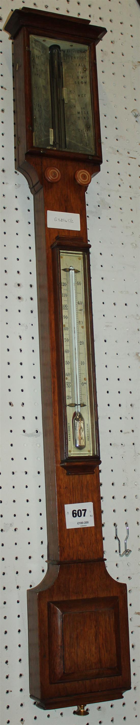 Oak stick barometer(-)